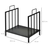 Haardhoutrek voor binnen 44,5 x 33 x 46,5cm brandhoutrek met handvatten voor brandhout, haardhout metaal zwart 4