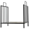 Haardhoutrek voor binnen 44,5 x 33 x 46,5cm brandhoutrek met handvatten voor brandhout, haardhout metaal zwart 9