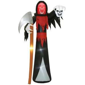 Halloween decoratie 3,7 m reusachtige magere hein met led verlichting lichtgevende luchtfiguur voor buiten 1