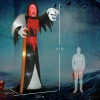 Halloween decoratie 3,7 m reusachtige magere hein met led verlichting lichtgevende luchtfiguur voor buiten 4
