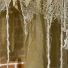 Halloween decoratie, hangend skelet, gloeiend hoofd, griezelig gehuil, buigzame armen, khaki 10