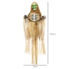 Halloween decoratie, hangend skelet, gloeiend hoofd, griezelig gehuil, buigzame armen, khaki 4