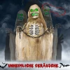 Halloween decoratie, hangend skelet, gloeiend hoofd, griezelig gehuil, buigzame armen, khaki 5