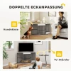 Hondenbox, verblijfsbox voor kleine en middelgrote honden, huisdierbox, voederdeur, mdf, metaal, wit 5