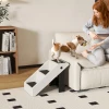 Hondentrap 3 treden 36,5 cm hoog huisdiertrap voor kleine honden inklapbaar voor bed, sofa, bank auto crèmewit 2
