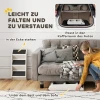 Hondentrap 3 treden 36,5 cm hoog huisdiertrap voor kleine honden inklapbaar voor bed, sofa, bank auto crèmewit 6
