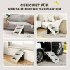 Hondentrap 3 treden 36,5 cm hoog huisdiertrap voor kleine honden inklapbaar voor bed, sofa, bank auto crèmewit 7