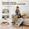 Hondentrap 3 treden 36,5 cm hoog huisdiertrap voor kleine honden inklapbaar voor bed, sofa, bank auto crèmewit 8