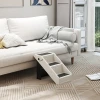 Hondentrap 3 treden 36,5 cm hoog huisdiertrap voor kleine honden inklapbaar voor bed, sofa, bank auto crèmewit 9