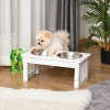 Hondenvoerstation, antislip, 44 x 24 x 15cm, wit, 0,9l per kom 2