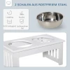 Hondenvoerstation, antislip, 44 x 24 x 15cm, wit, 0,9l per kom 6