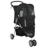 Hondenwagen hondenbuggy inklapbaar voor honden & katten tot 10 kg 75 x 45 x 97 cm donkergrijs 1