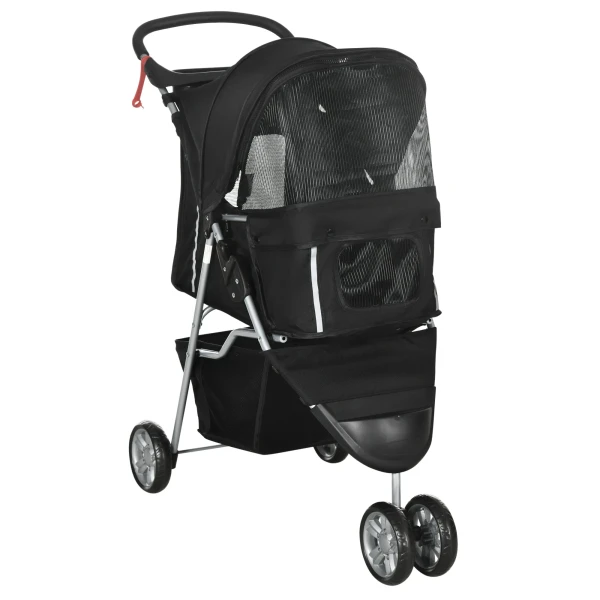 Hondenwagen hondenbuggy inklapbaar voor honden & katten tot 10 kg 75 x 45 x 97 cm donkergrijs 1