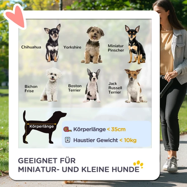Hondenwagen hondenbuggy inklapbaar voor honden & katten tot 10 kg 75 x 45 x 97 cm donkergrijs 5