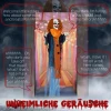 Horrorclown, helloweendecoratie, geactiveerd met geluid/aanraking, rode ogen, geluid, 168 cm 5