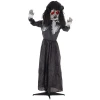 Horrorpop, halloween decoratie, griezelige stem & muziek, rode ogen, beweegbaar, 160 cm 1