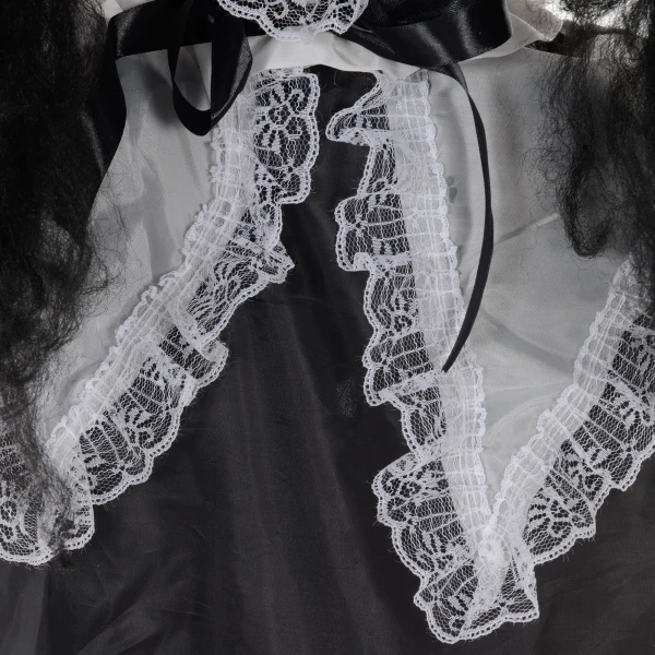 Horrorpop, halloween decoratie, griezelige stem & muziek, rode ogen, beweegbaar, 160 cm 10