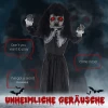 Horrorpop, halloween decoratie, griezelige stem & muziek, rode ogen, beweegbaar, 160 cm 5