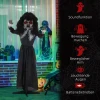 Horrorpop, halloween decoratie, griezelige stem & muziek, rode ogen, beweegbaar, 160 cm 8