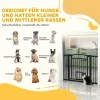 Huisdiertoegangspoort, 77 cm traphek, verstelbare breedte 76 104 cm, met kattendeur, voor trappen en deuropeningen, zwart 10