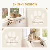 Kattenhuis met beugel voor vensterbanken en verwarming, kussen, houten frame, wit 6