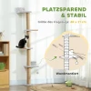 Kattenkrabpaal, 5 traps ontwerp, speelgoed, sisalpalen, pluche stof, lichtgrijs 6
