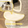 Kattenvat, krabpaal met 2 niveaus, springplatform, uitzichtpunt, krabmat, om te rusten en spelen, beige 8
