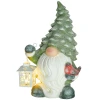 Kerst kabouter met lantaarn, led, op batterijen, weerbestendig, 28x21x42 cm 1