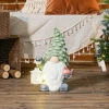 Kerst kabouter met lantaarn, led, op batterijen, weerbestendig, 28x21x42 cm 2