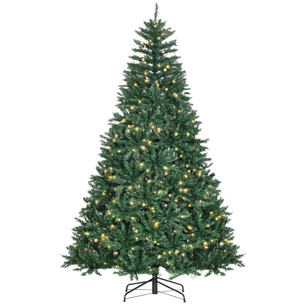 Kerstboom, 700 warmwitte led's, 2154 takken, brandvertragend, kunststof/metaal, 210 x 142 cm, groen 1