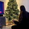Kerstboom, 700 warmwitte led's, 2154 takken, brandvertragend, kunststof/metaal, 210 x 142 cm, groen 10