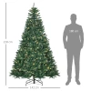 Kerstboom, 700 warmwitte led's, 2154 takken, brandvertragend, kunststof/metaal, 210 x 142 cm, groen 4