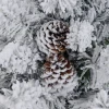 Kerstboom 92 cm, led verlichting, sneeuwtakken, dennenappels, vlamvertragend, betonnen voet 10
