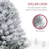 Kerstboom 92 cm, led verlichting, sneeuwtakken, dennenappels, vlamvertragend, betonnen voet 7