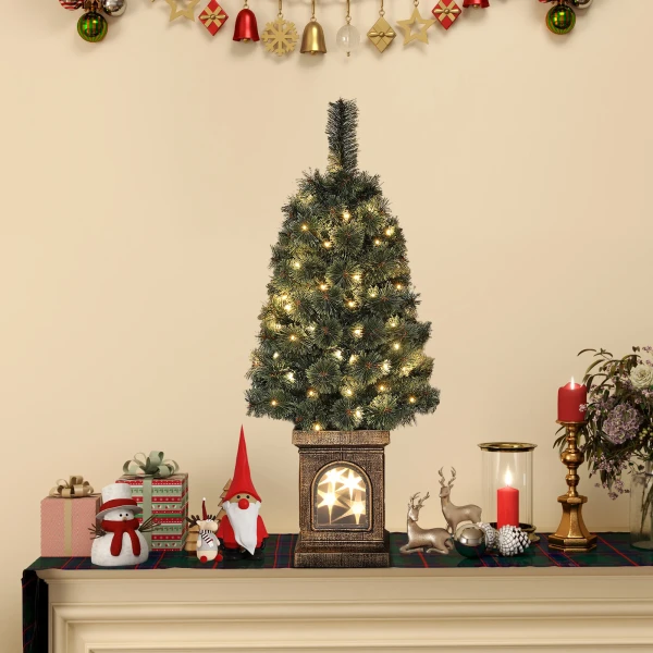 Kerstboom, natuurgetrouwe verschijning, geïntegreerde led's, dimbaar, 8 modi, 45 x 90 cm, groen 10