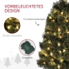 Kerstboom, natuurgetrouwe verschijning, geïntegreerde led's, dimbaar, 8 modi, 45 x 90 cm, groen 6