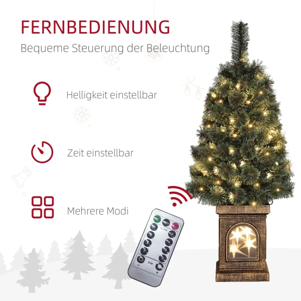 Kerstboom, natuurgetrouwe verschijning, geïntegreerde led's, dimbaar, 8 modi, 45 x 90 cm, groen 7