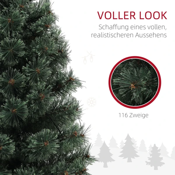 Kerstboom, natuurgetrouwe verschijning, geïntegreerde led's, dimbaar, 8 modi, 45 x 90 cm, groen 8
