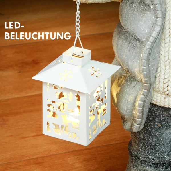 Kerstdecoratie, rendier met lantaarn, led, op batterijen, 25,5 x 19,5 x 52 cm 5