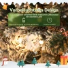 Kerstkrans met led lichtslinger, dennenappels, deurkrans groen+wit, Ø60 x 8 cm 6