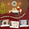Kerstkrans met led lichtslinger, dennenappels, deurkrans groen+wit, Ø60 x 8 cm 8