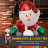 Kerstman op motorfiets, tuindecoratie, leds, opblaasbaar, weerbestendig, 180 x 95 x 170 cm 5