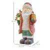 Kerstmanfiguur met boom en cadeau, 3 warmwitte led's, op batterijen, 50 cm 4