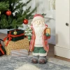 Kerstmanfiguur met boom en cadeau, 3 warmwitte led's, op batterijen, 50 cm 8