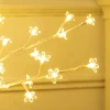 Kunstboom, kunst kersenbloesemboom, met 120 leds, 3 helderheidsniveaus, warm wit, realistische schors, 21 x 21 x 150 cm 10