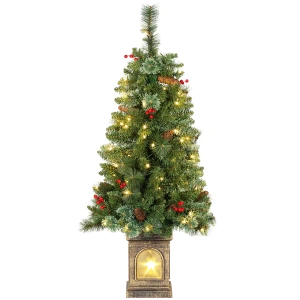 Kunstmatige kerstboom 120 cm kunstmatige spar met 100 led verlichting, 8 modi, 214 punten 1