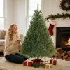 Kunstmatige kerstboom, 150 cm, inklapbare takken, metalen standaard, veelzijdig, groen 2