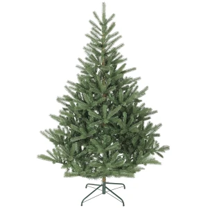 Kunstmatige kerstboom, 180 cm, dichte takken, realistisch uiterlijk, brandvertragend, kunststof, metaal, groen 1