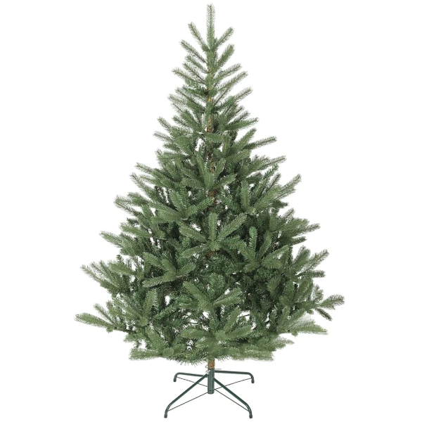 Kunstmatige kerstboom, 180 cm, dichte takken, realistisch uiterlijk, brandvertragend, kunststof, metaal, groen 1