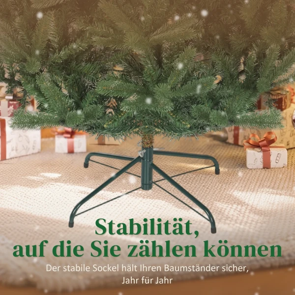 Kunstmatige kerstboom, 180 cm, dichte takken, realistisch uiterlijk, brandvertragend, kunststof, metaal, groen 9